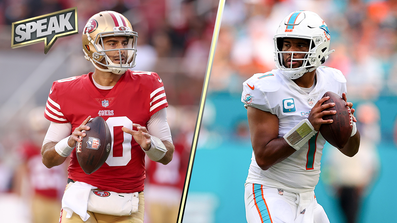 Jimmy G, 49ers host Tua led Dolphins in Week 13, who has more to prove? | SPEAK