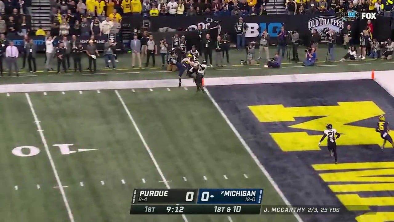 Michigan's Colston Loveland makes an AMAZING 25-yard TD grab to put the Wolverines up 7-0 over Purdue 