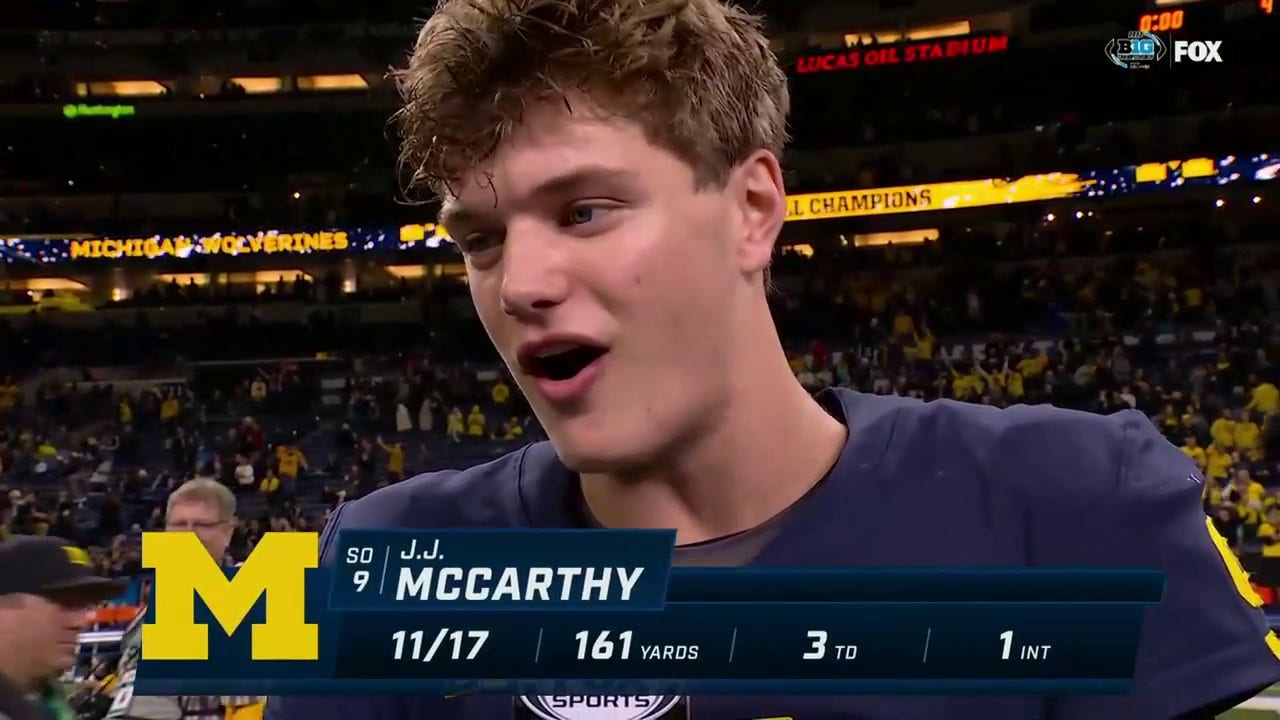 'We're doin' us' — J.J. McCarthy speaks on Michigan winning the Big Ten Championship