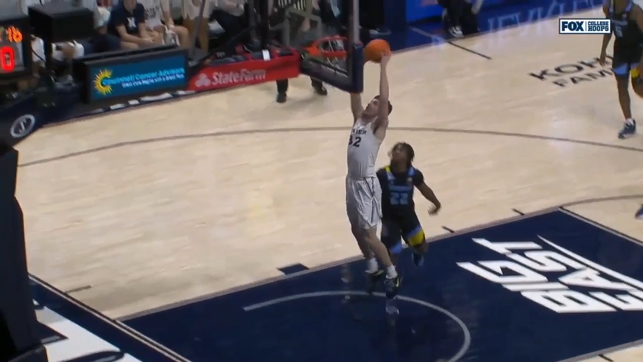 Xavier's Zach Freemantle throws down POWERFUL jam to grab lead vs. No. 25 Marquette