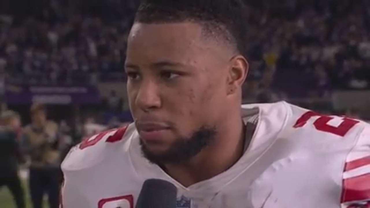 'All we got is each other' - Saquon Barkley reflects on Giants' 31-24 victory over Vikings