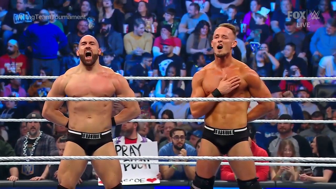 The Brawling Brutes face Imperium in the SmackDown Tag Team Title Contenders Tournament