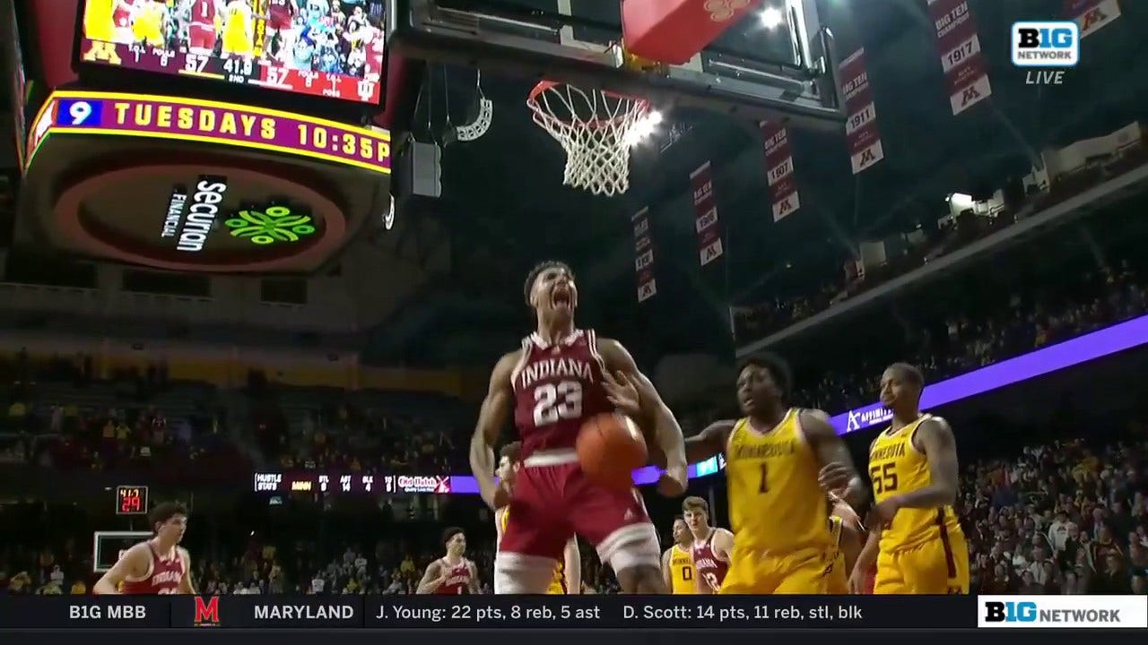 Trayce Jackson-Davis seals Indiana's victory over Minnesota with CLUTCH putback rebound 