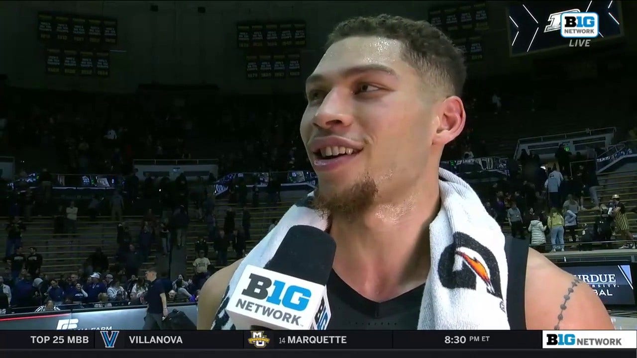 'At a loss for words' - Mason Gillis on record-setting performance in Purdue's 80-60 victory over Penn State