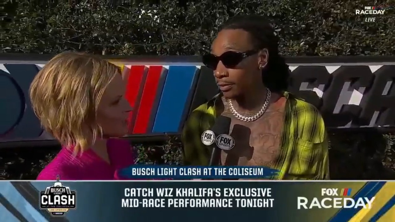 'A lot of gas' - Wiz Khalifa on his mid-race performance at NASCAR's Clash at the Coliseum