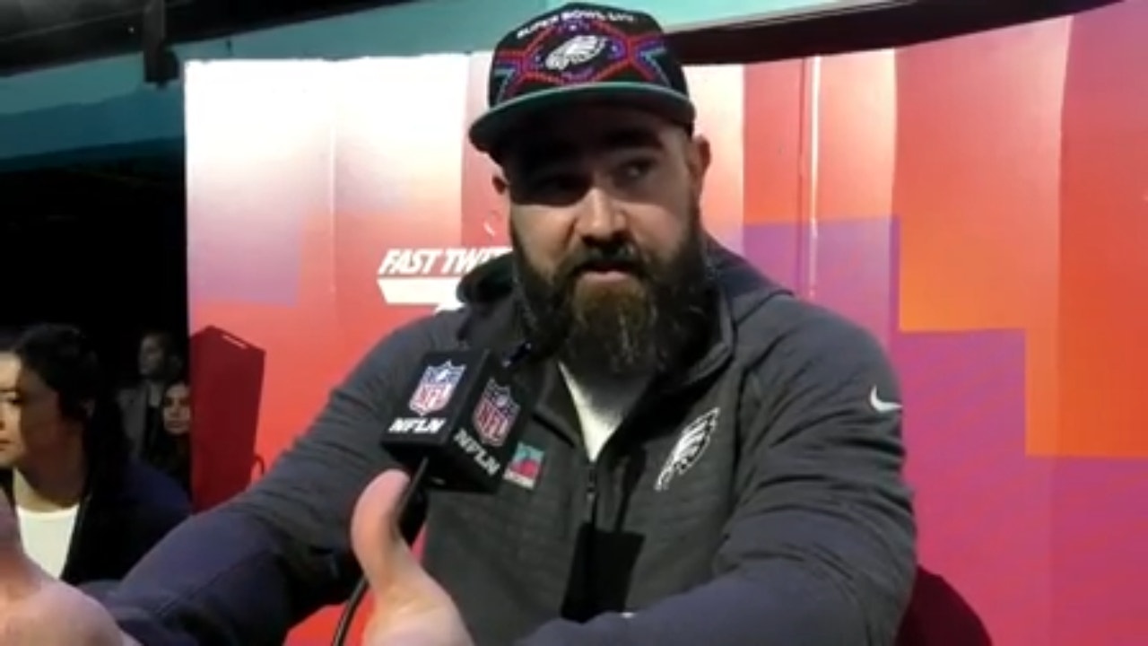 Eagles' Jason Kelce on if his wife gives birth during the game: 'We got to name her Super'