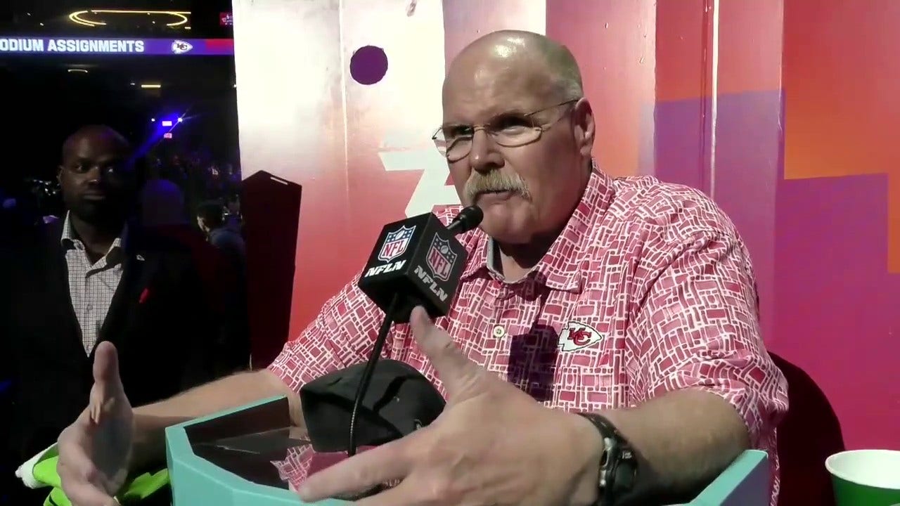 Chiefs' Andy Reid speaks on Jason Kelce and Travis Kelce facing one another in the Super Bowl
