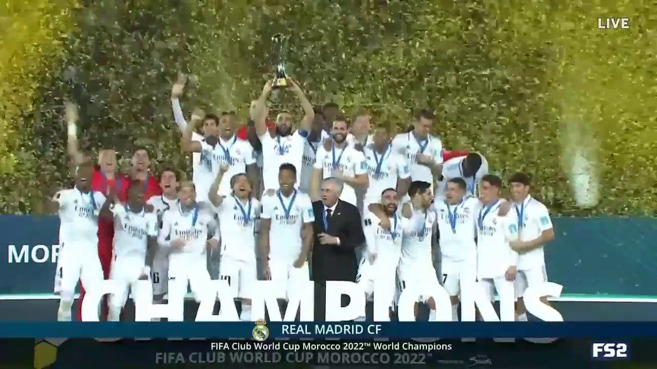Vinicius Junior and Real Madrid hoist trophy claiming its fifth FIFA Club World Cup over Al Hilal FOX Sports