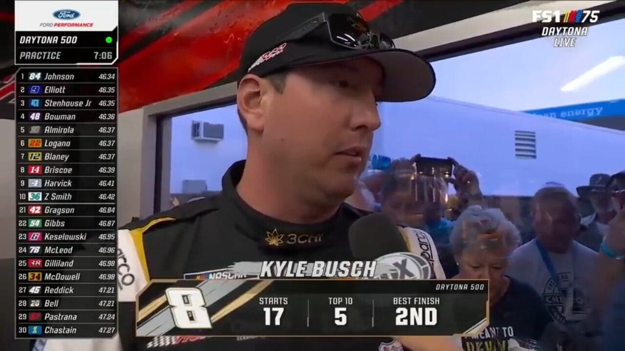 Kyle Busch says his backup car is good to go for the Daytona 500 after crash at the duel | NASCAR on FOX