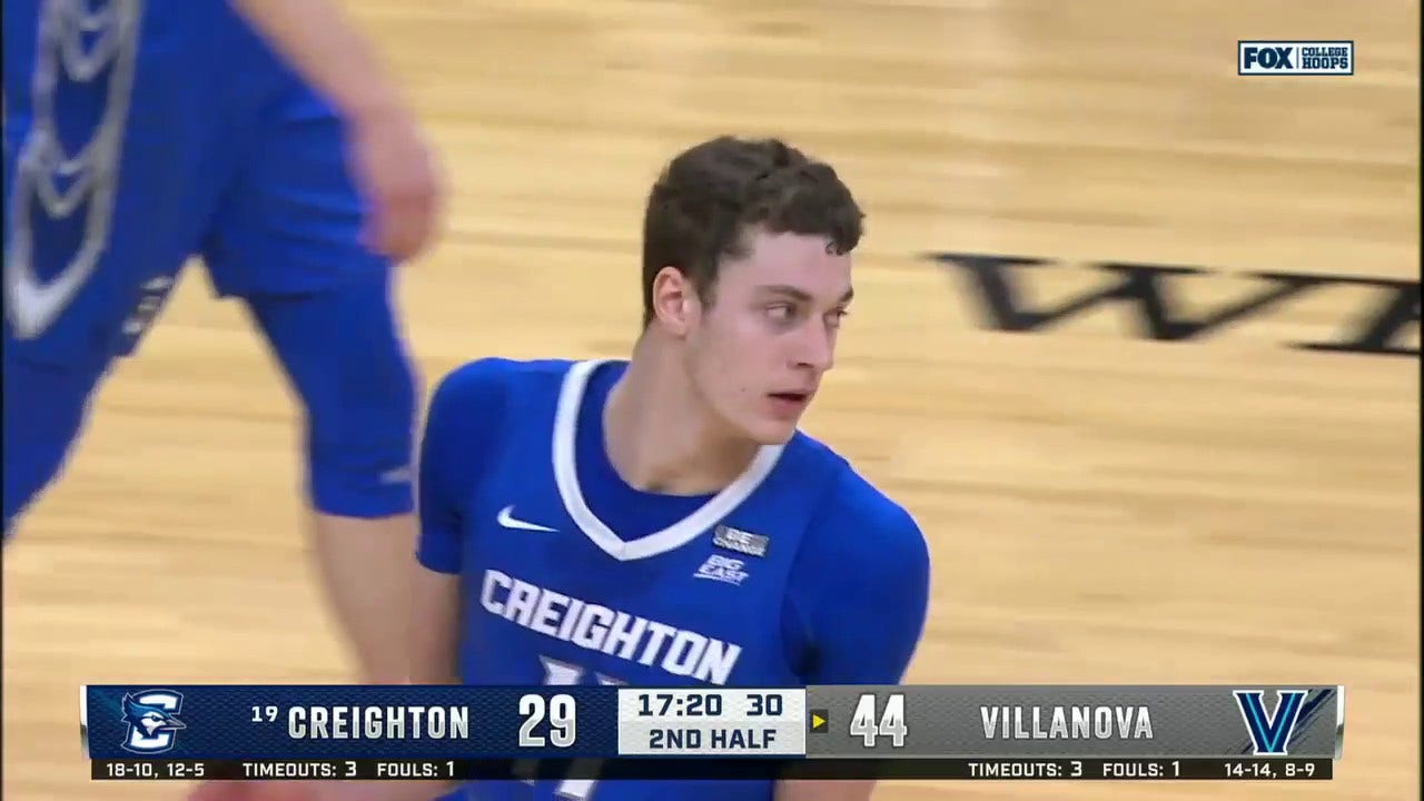 Creighton's Ryan Nembhard, Ryan Kalkbrenner connect for NICE alley-oop jam against Villanova