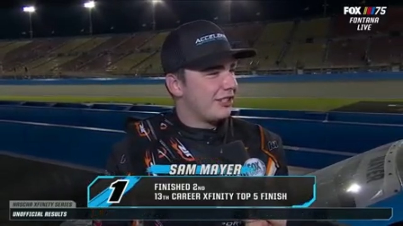 Sam Mayer speaks on his second-place finish at the Production Alliance Group 300