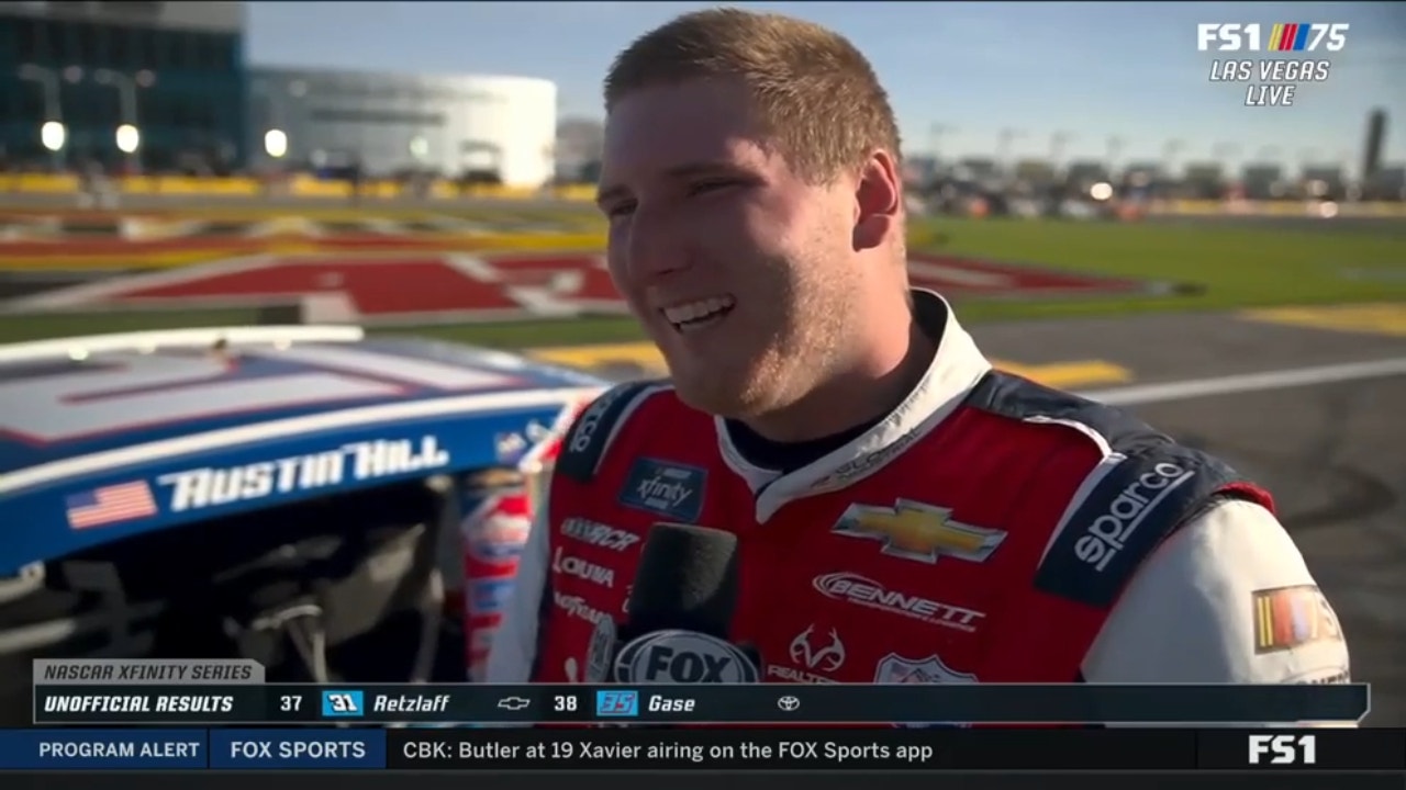 Austin Hill says staying disciplined late in the race is what helped him secure the Xfinity Series in Las Vegas FOX Sports