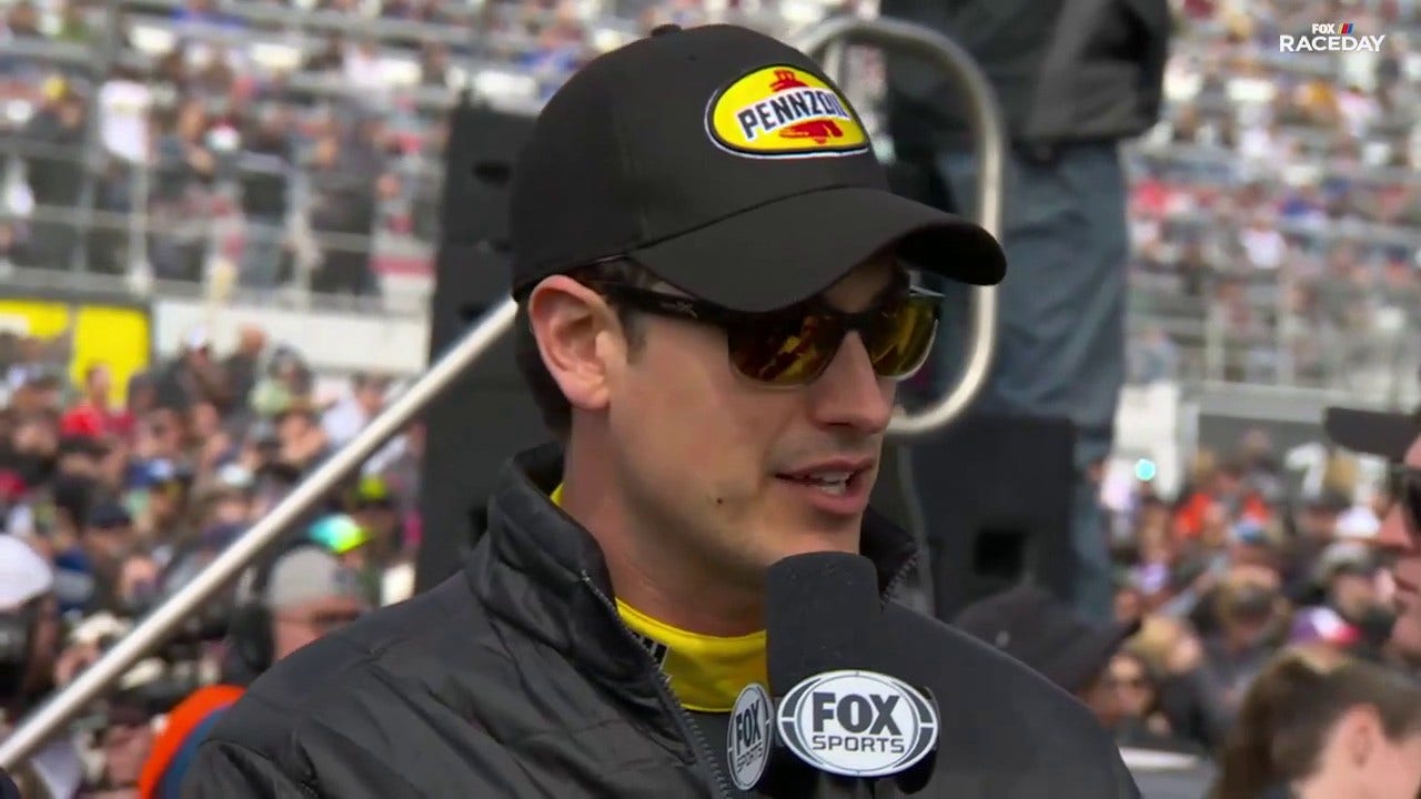 Joey Logano talks about strategy before the Pennzoil 400 at Las Vegas Motor Speedway
