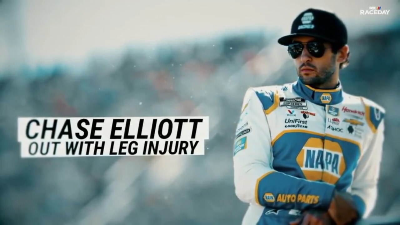 Chase Elliott returns from the hospital following surgery on his fractured tibia from a snowboarding accident | NASCAR on FOX