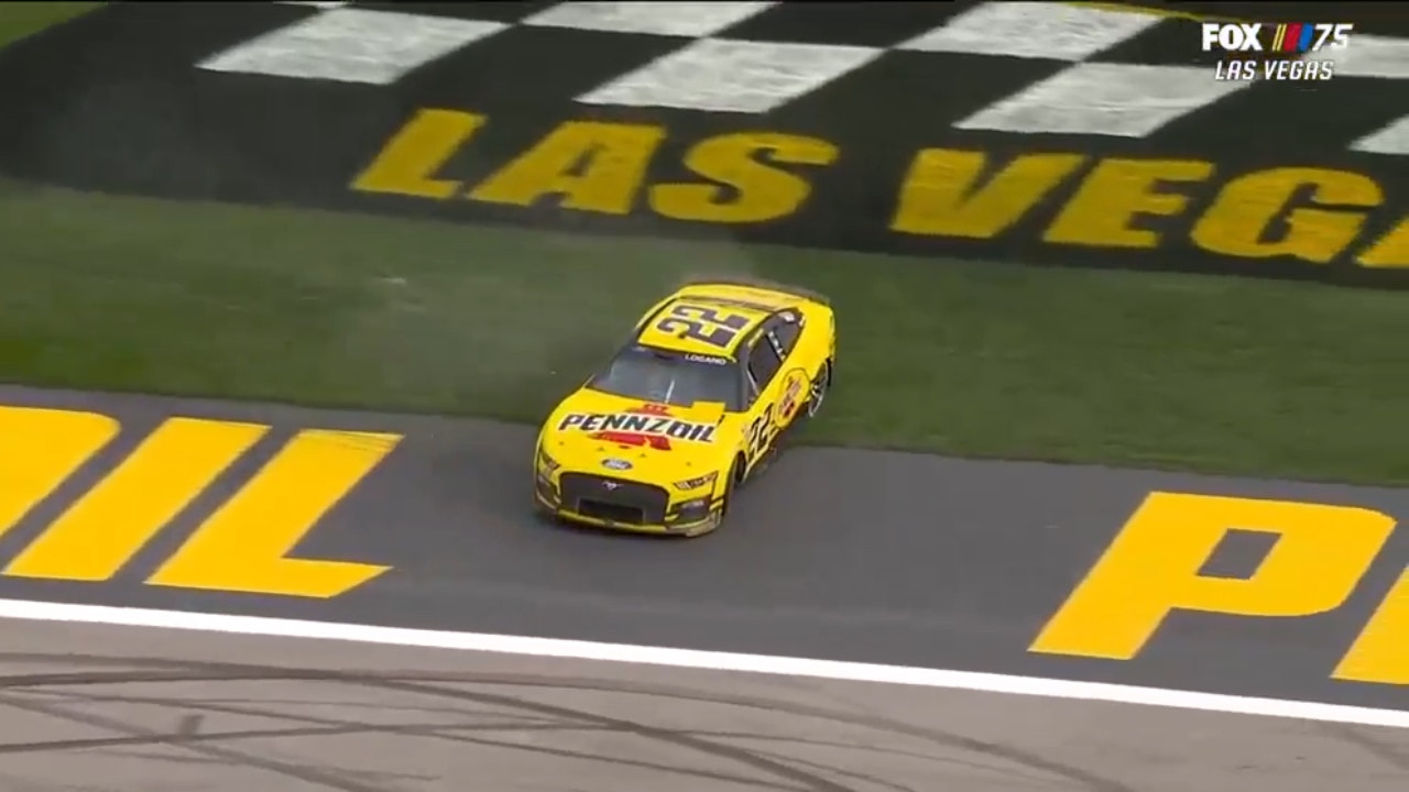 Joey Logano spins out in stage 3 at the Las Vegas Motor Speedway