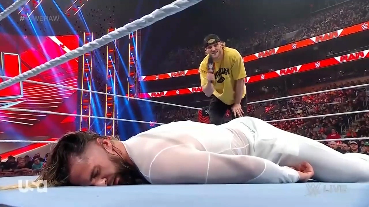 Logan Paul gets his revenge on Seth Rollins in a face-to-face on Monday Night Raw | WWE on FOX
