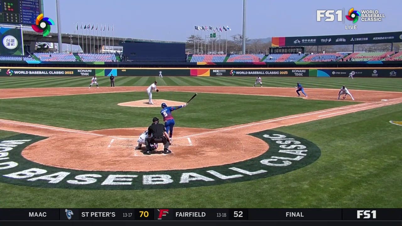 Yadil Mujica helps Cuba strike first with RBI double against the Netherlands