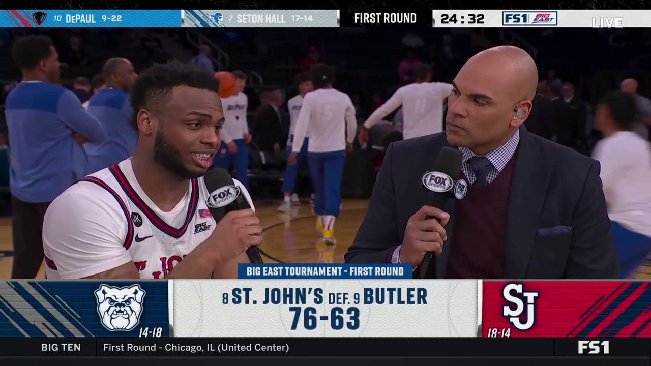 Posh Alexander speaks on teammate Joel Soriano after St. John's defeats Butler in the Big East Tournament