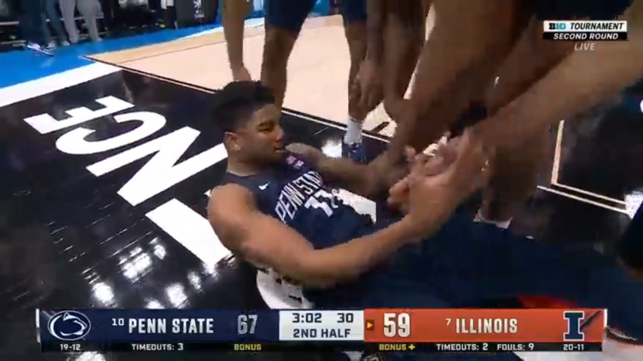 Camren Wynter makes an ACROBATIC layup to seal Penn State's 79-76 victory over Illinois 
