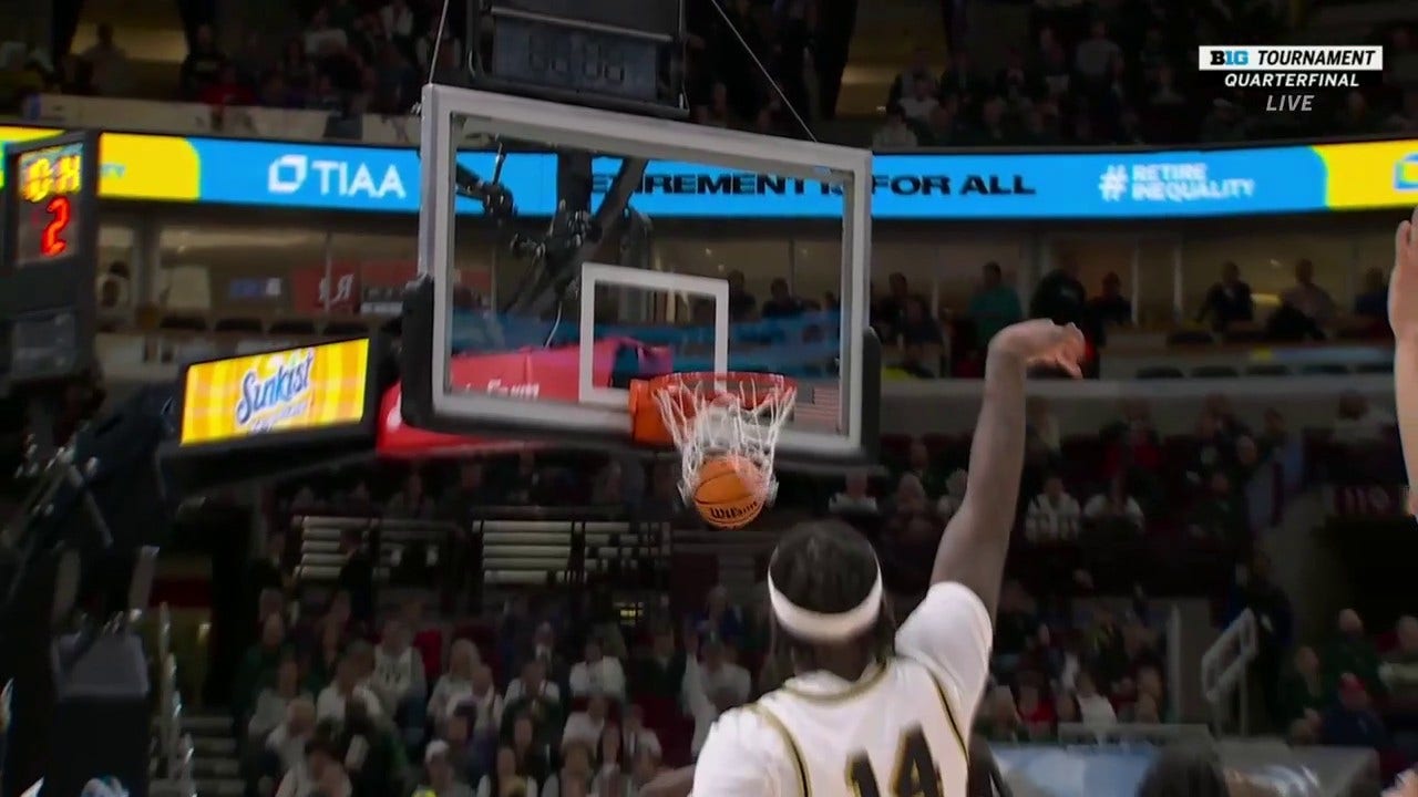 David Jenkins drains a deep 3-pointer to give Purdue the lead over Rutgers