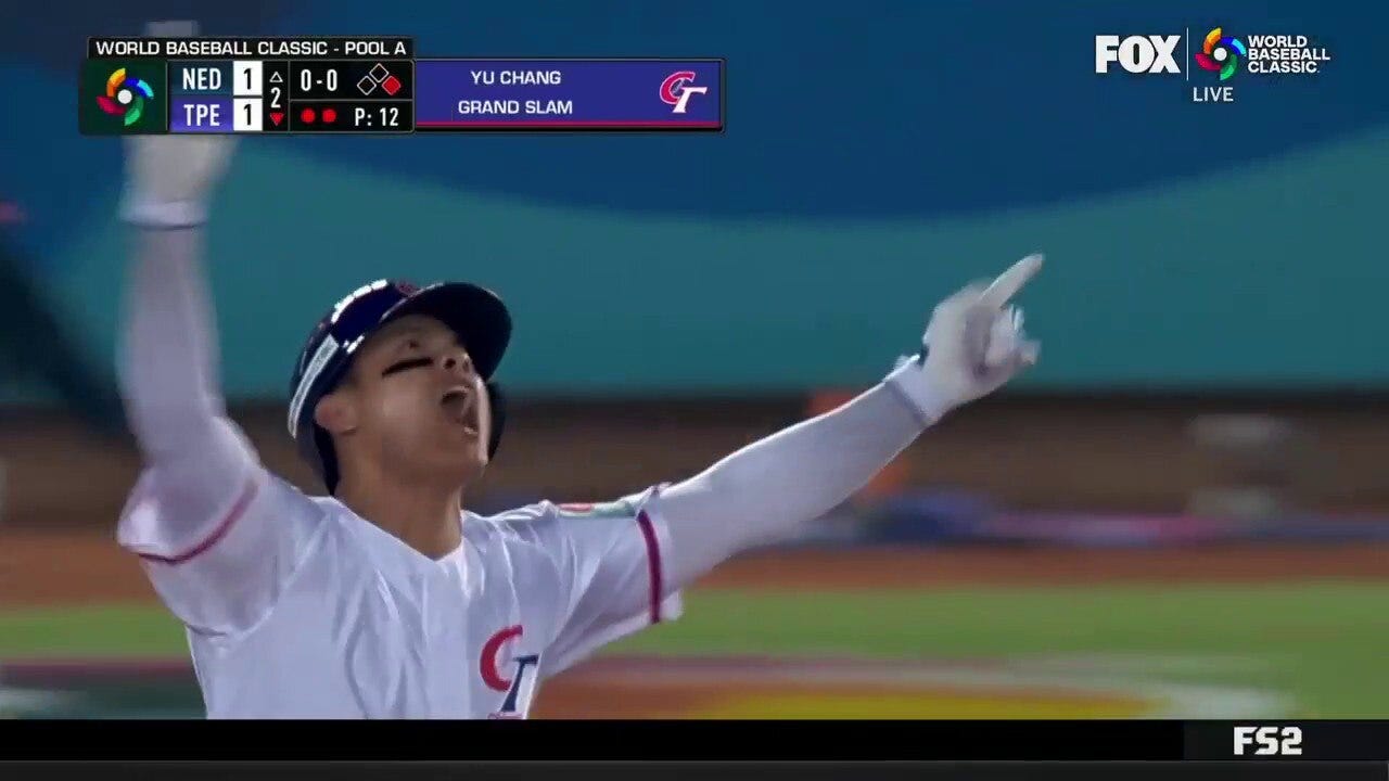 Yu Chang blasts a grand slam to give Chinese Taipei a 5-1 lead over the Netherlands