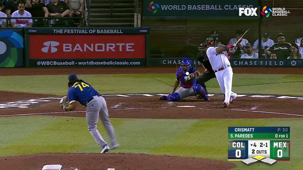 Isaac Paredes' RBI single helps Mexico grab a 1-0 lead against Colombia