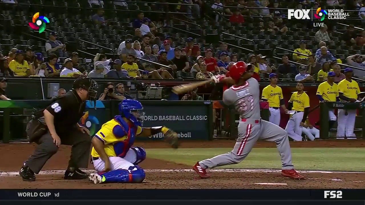 Otto Lopez SMASHES a THREE-RUN Home Run to add to Canada's lead over Colombia, 5-0