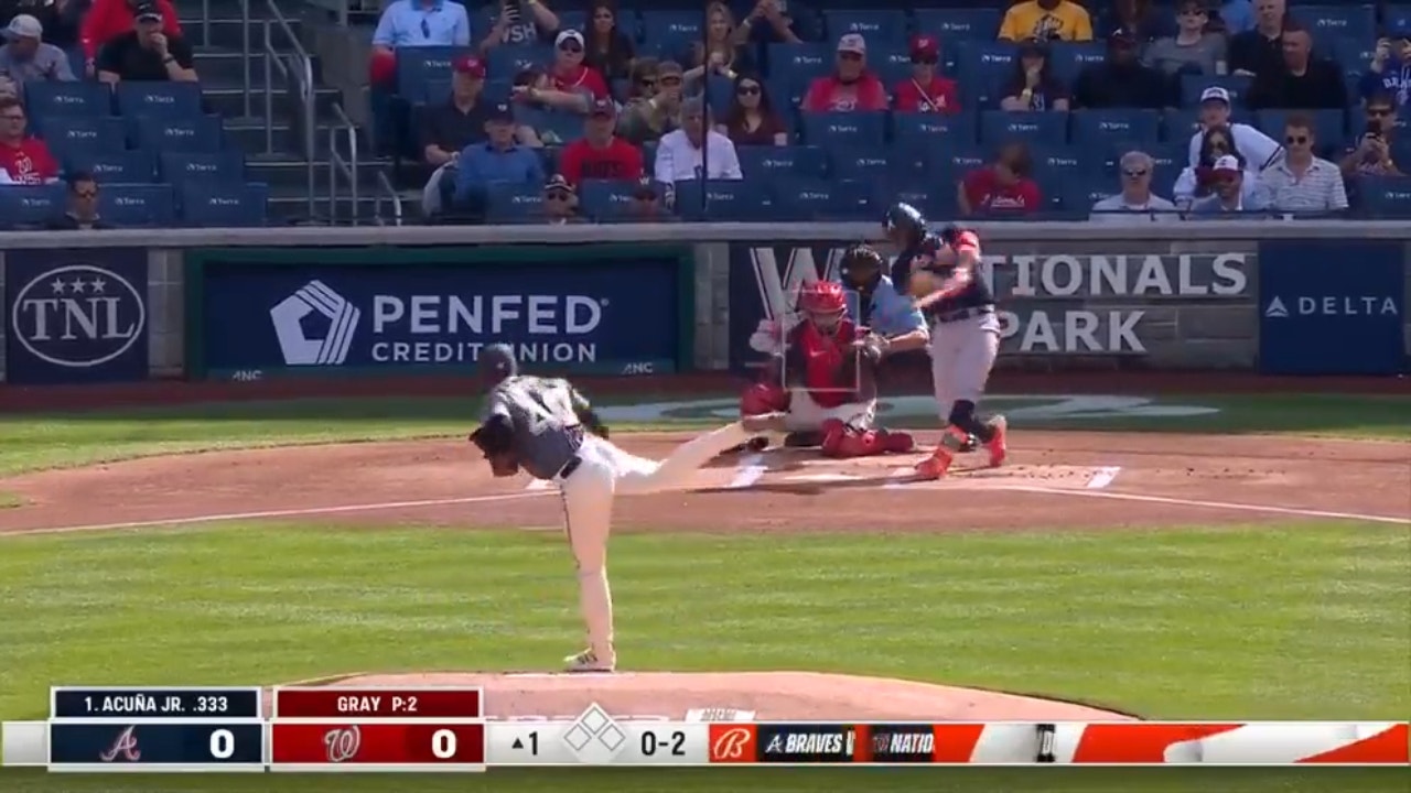 Ronald Acuña Jr., Matt Olson belt back-to-back homers to start game against Nationals