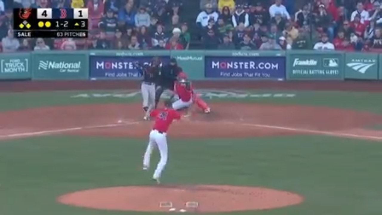 Cedric Mullins cranks a three-run home run to give the Orioles a 7-1 lead against the Red Sox