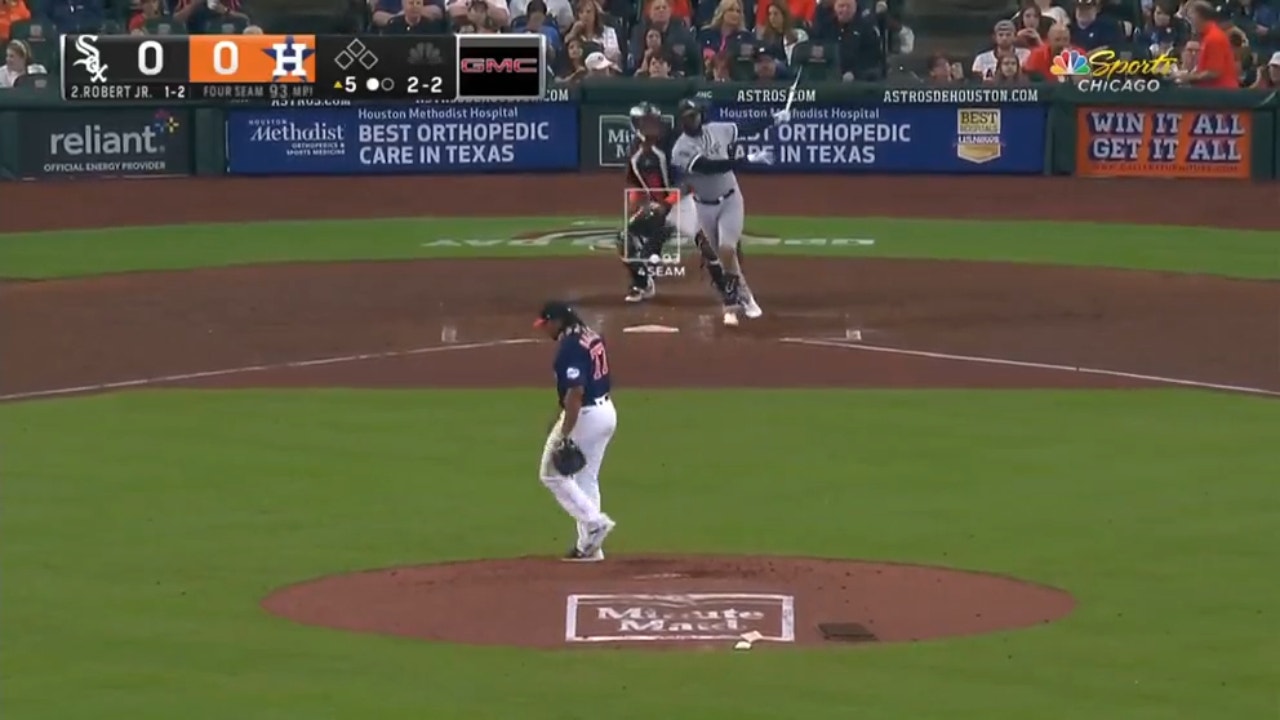 Luis Robert Jr. breaks the scoreless tie, putting the White Sox ahead of the Astros with a solo home run