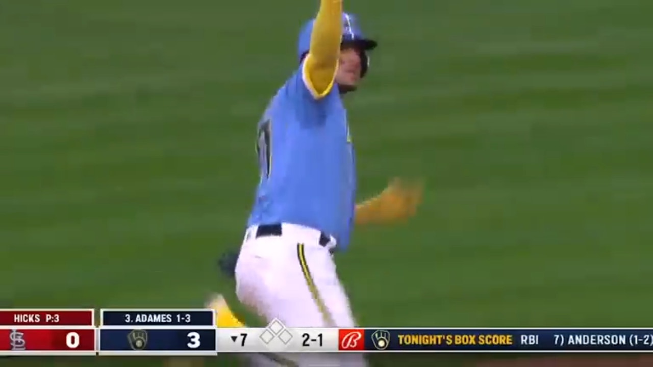 Willy Adames hits a solo shot as the Brewers defeat the Cardinals 4-0