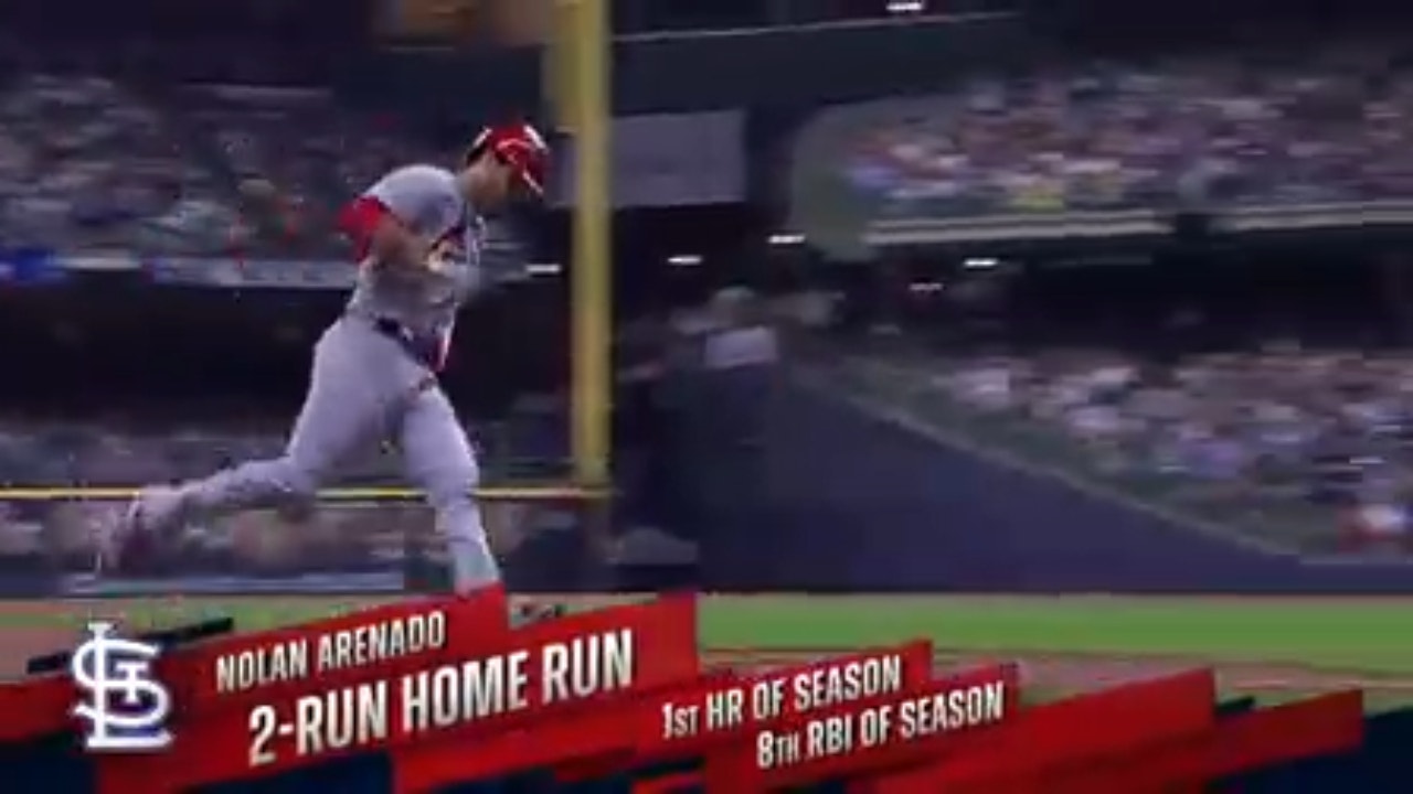 Nolan Arenado cranks a two-run home run to give the Cardinals a 4-0 lead over the Brewers.