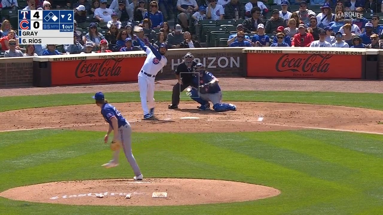 Edwin Ríos belts a DEEP two-run homer to help Cubs trim deficit against Rangers