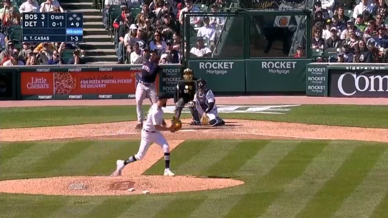 Triston Casas sends a solo homer to right center field as the Red Sox defeat the Tigers 4-1