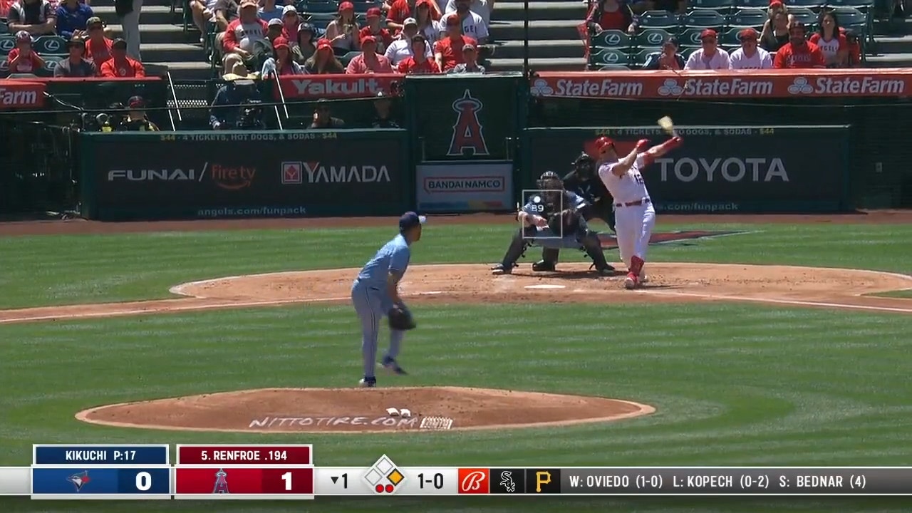 Hunter Renfroe's two-run homer gives Angels a 3-0 lead over Blue Jays