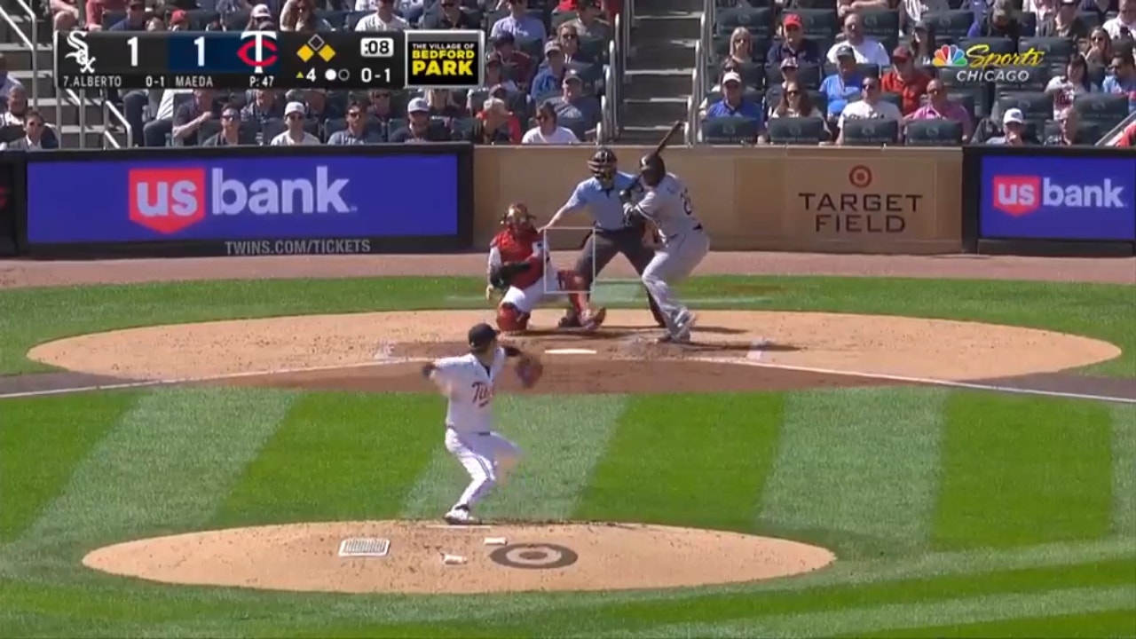 Hanser Alberto cranks a three-run home run to give the White Sox a 4-1 lead over the Twins