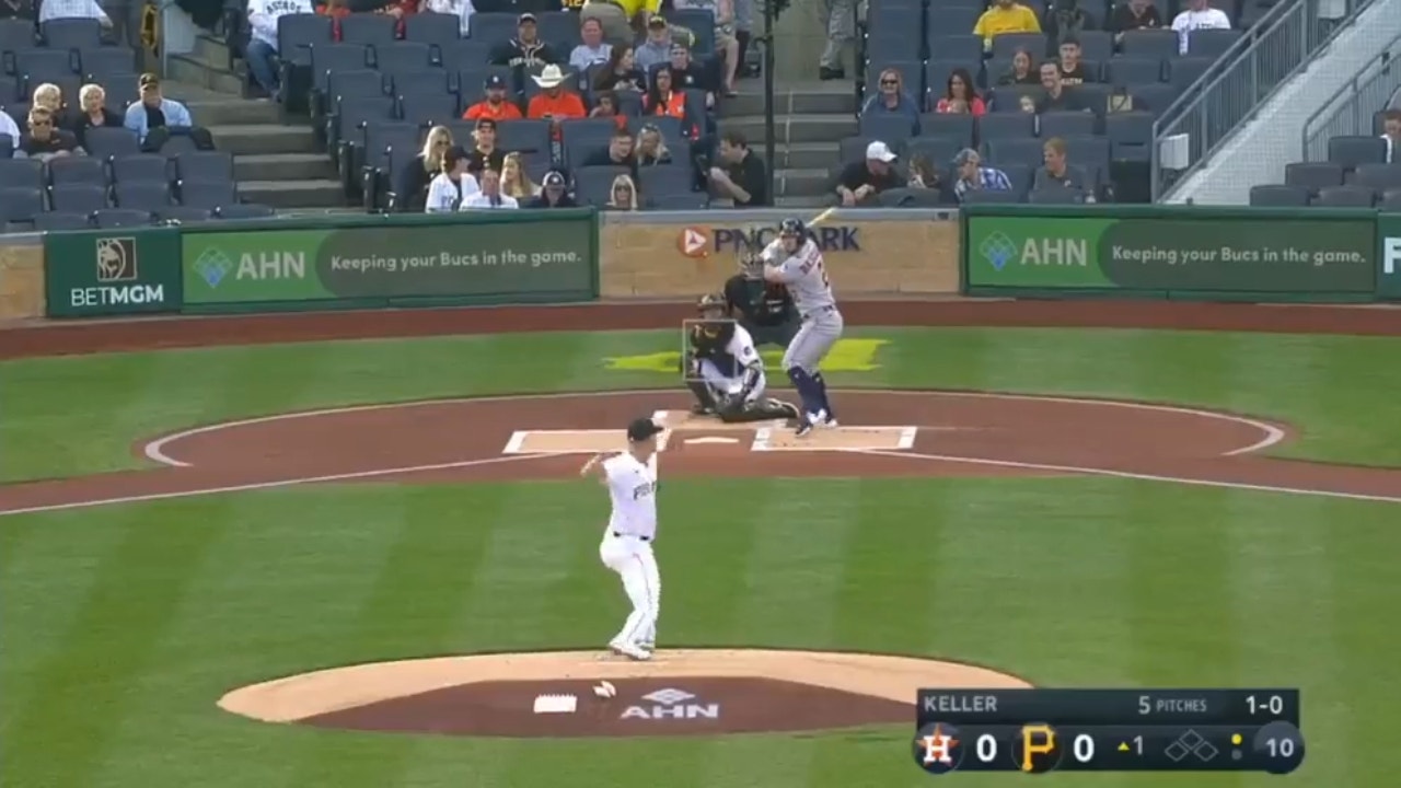 Alex Bregman crushes a homer to left field to give the Astros an early lead over the Pirates