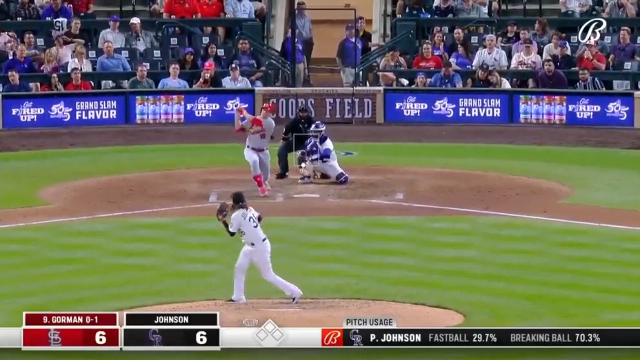 Cardinals' Nolan Gorman crushes the go-ahead homer in the Cardinals 9-6 win over the Rockies
