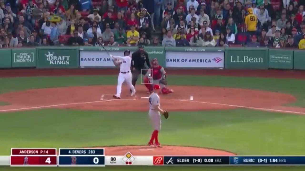 Red Sox's Rafael Devers absolutely hammers his 7th home run of the season vs. the Angels