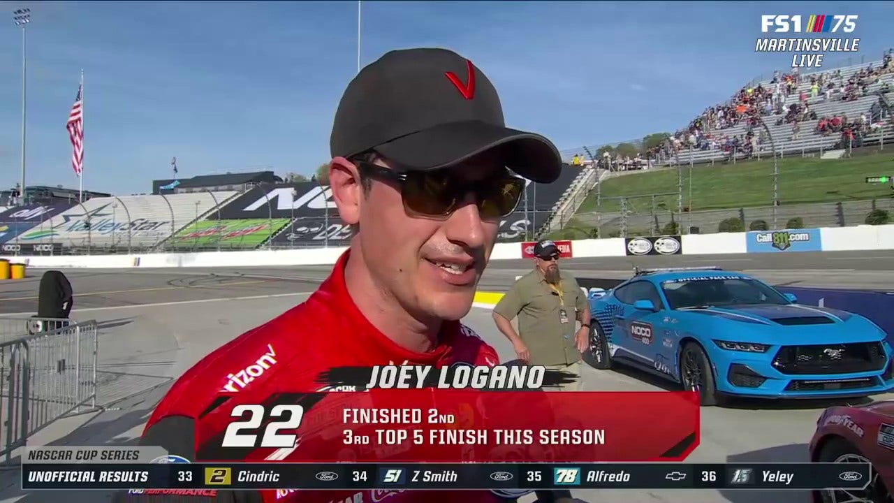 'I tried to hold off Larson as long as I could' – Joey Logano talks about his second place finish in Martinsville at the NASCAR NOCO 400