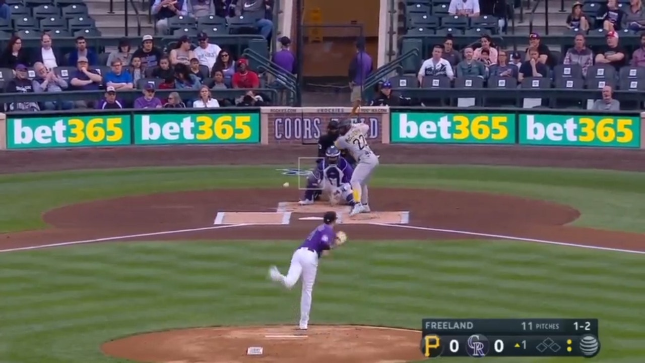 Andrew McCutchen cranks a solo home run to give the Pirates an early lead over the Rockies