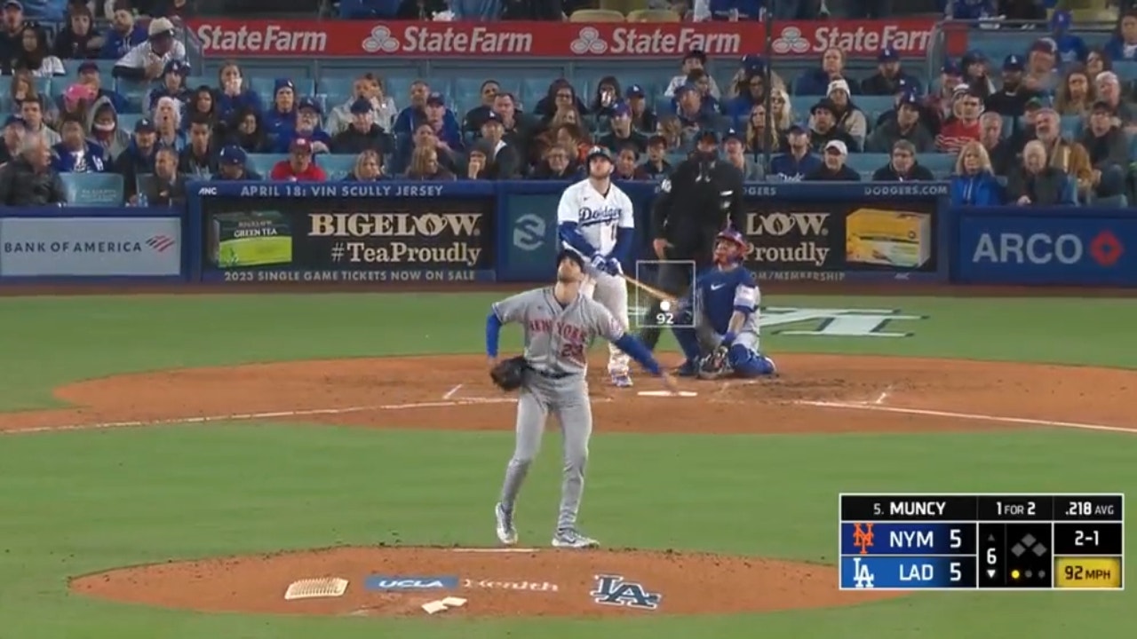 Max Muncy LAUNCHES a go-ahead solo home run to give the Dodgers a 6-5 lead over the Mets