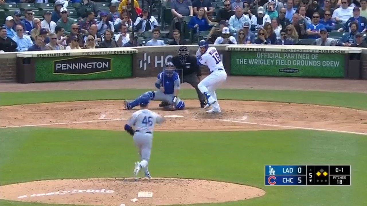 Patrick Wisdom crushes a three-run home run to give the Cubs a commanding 8-0 lead against the Dodgers