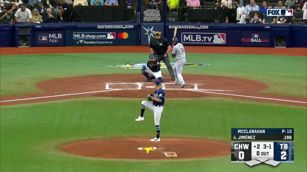 Eloy Jiménez crushes a solo homer to get White Sox on the board against Rays