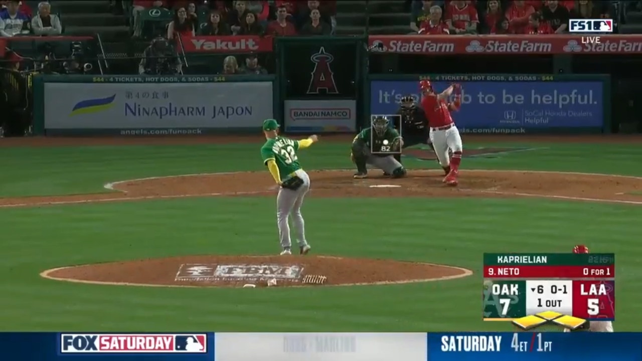 Zach Neto's game-tying RBI double headlines a FIVE-run Angels inning against Athletics