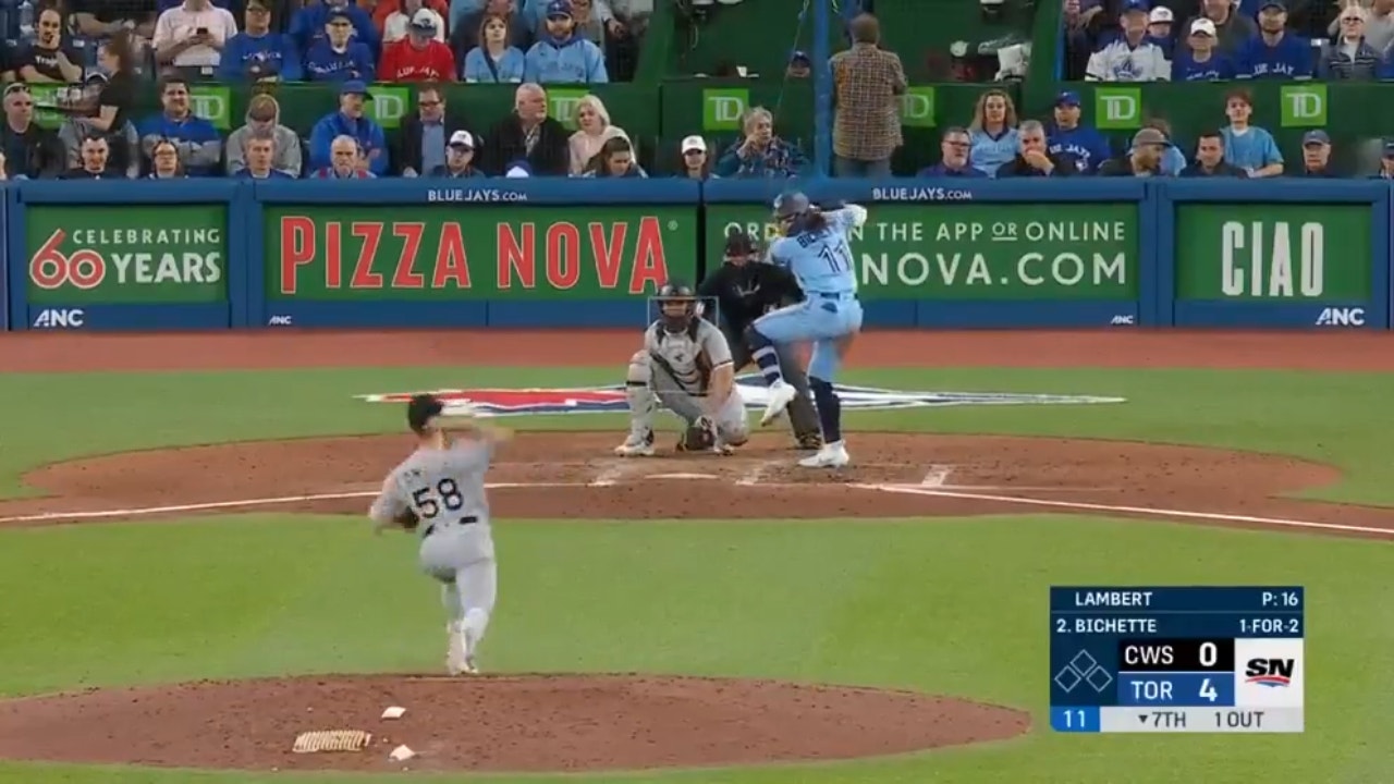 Bo Bichette launches a solo home run to give the Blue Jays a 5-0 lead over the White Sox