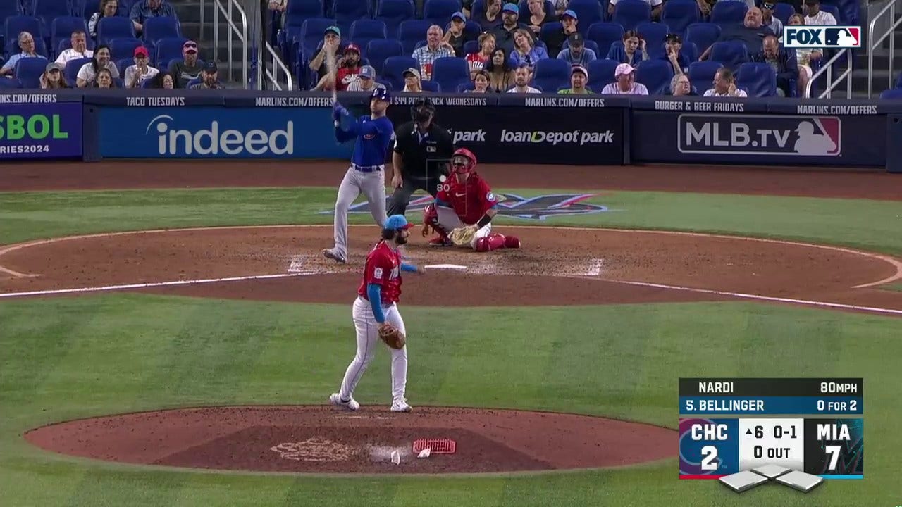 Cubs' Cody Bellinger CRUSHES a solo homer against Marlins