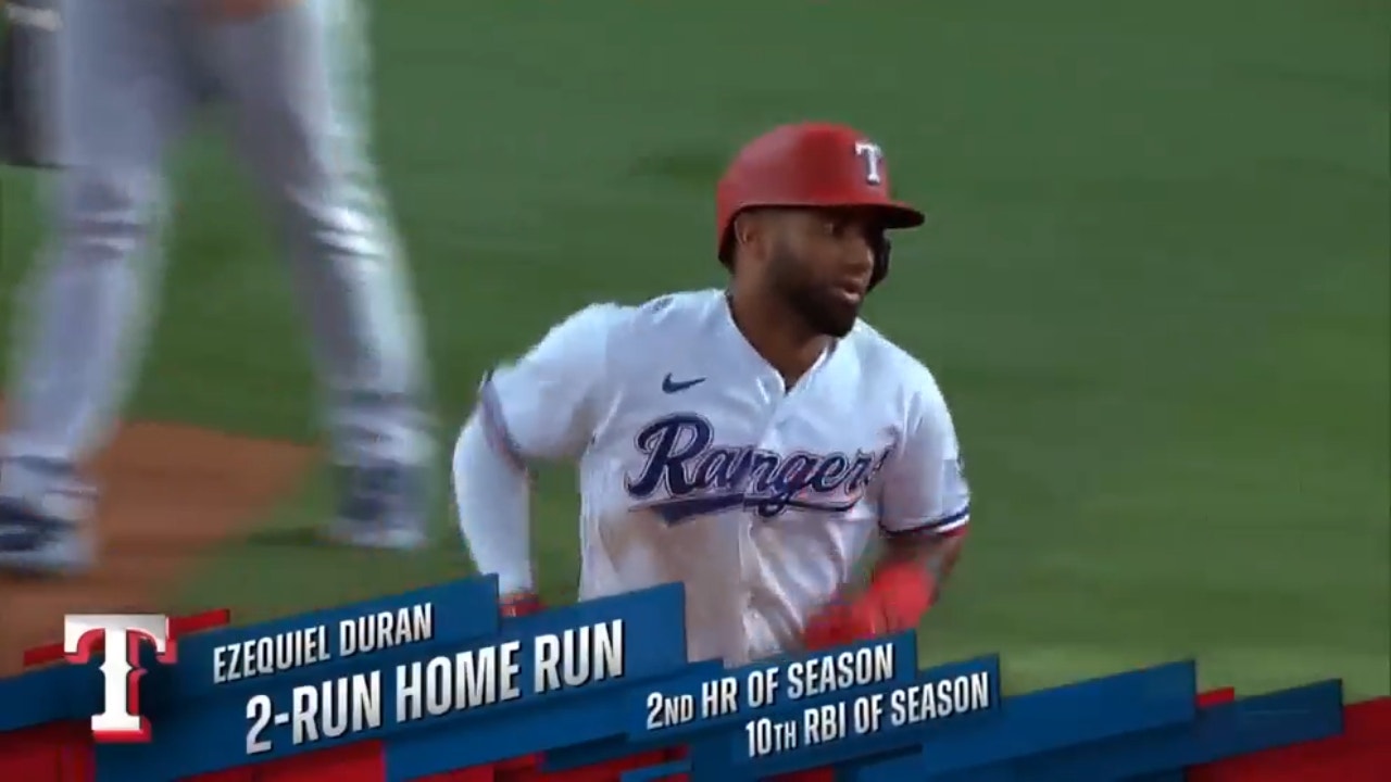 Ezequiel Durán pega jonrón de dos carreras al jardín izquierdo y los Rangers lideran contra los Yankees