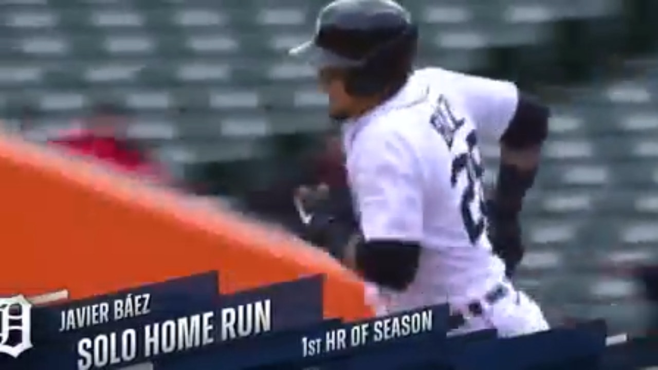 Javier Báez smokes his first home run of the season and extends the Tigers' lead over the Mets