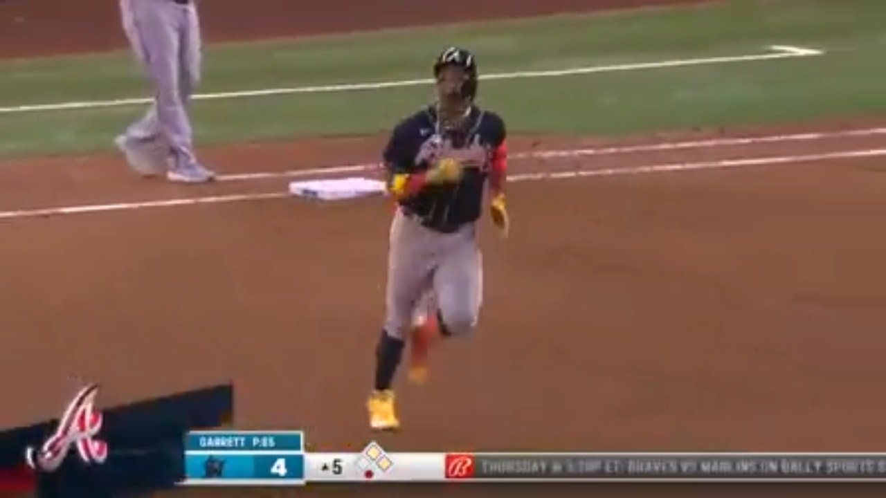 Ronald Acuña Jr. and Austin Riley both go deep in the fifth as the Braves extend the lead over the Marlins